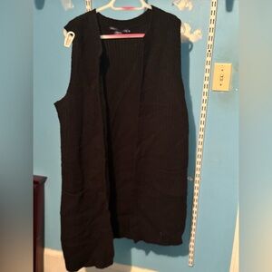 Ralph Lauren WOOL CASHMERE Black Knit sweater cardigan size L  BLUE LABEL